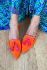 Freya | Elegante Damen-Tassel-Loafer mit Zeitlosem Design – Orange