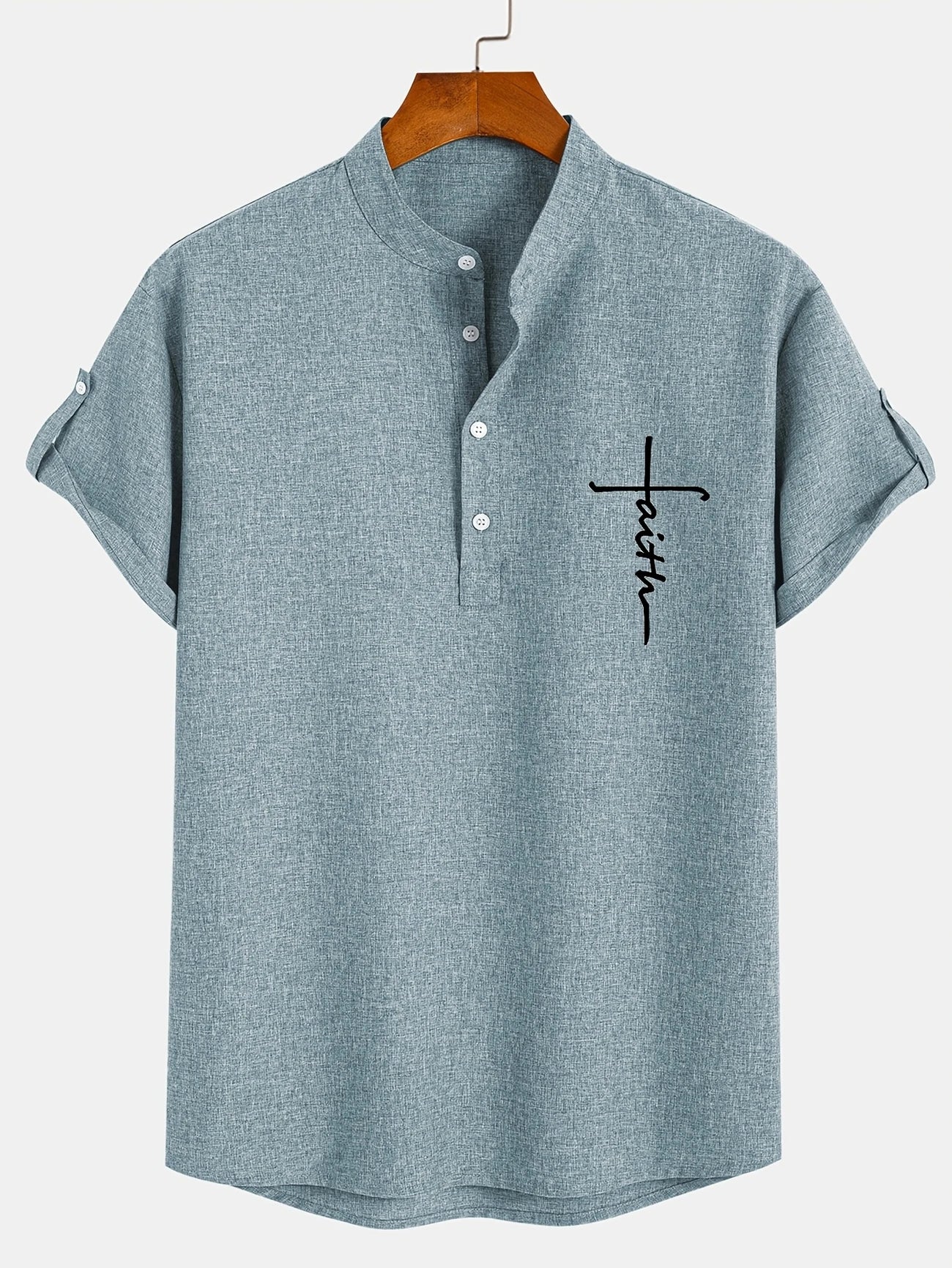 Elliott – Elegantes Kurzarm Hemd Mit Stehkragen