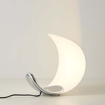 Designer Tischlampe „Halbmond“ – Modernes LED-Lichtobjekt im Mond-Design