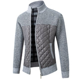 Mason | Herren Cardigan mit Stehkragen und Taschen – Hellgrau