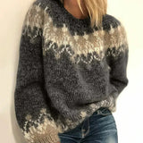 Annika | Gemütlicher Winter-Weihnachtspullover mit lockerem Schnitt – Schwarz