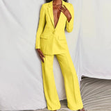 Selina | Blazer Hosen Set für Damen – Gelb