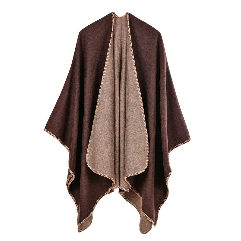 Elke® | Warmer Poncho mit fließendem Schnitt