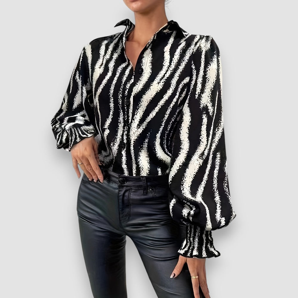 Celeste | Bluse mit Zebradruck