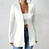 Alivienne - Taillierter Ein-Knopf-Blazer – Weiß