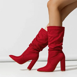 Isabella | Lässige Slouchy-Stiefel Für Damen – Rot