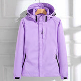 Elena | Eleganter Und Funktioneller Regenschutz Wasserdichte Jacke – Lila