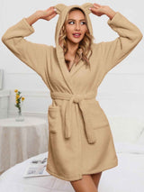 Bademantel Mit Kapuze Damen – Khaki