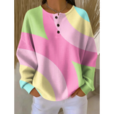 Barbara | Damen Pullover mit modernen Farben und Formen – Mehrfarbig