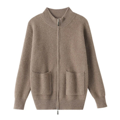 Amelia® | Klassische Strickjacke mit Reißverschluss