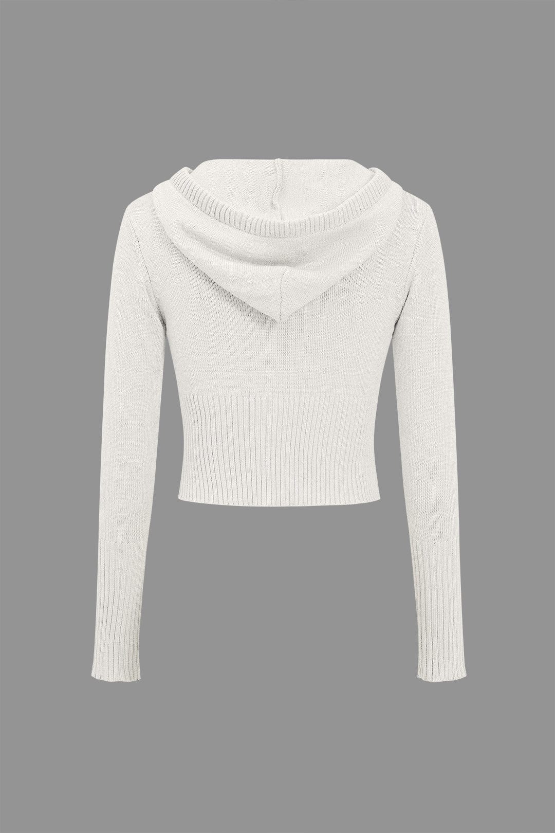 Ava | Strick-Set mit Kapuzenjacke & Schlaghose