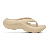 Orthopädische Zehensandalen für Damen mit Fußgewölbestütze – Beige
