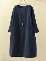 Aida – Elegantes Herbstkleid – Dunkelblau
