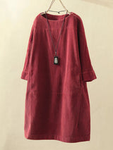 Aida – Elegantes Herbstkleid – Rot