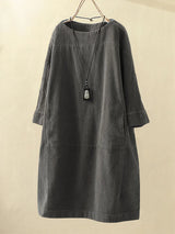 Aida – Elegantes Herbstkleid – Grau