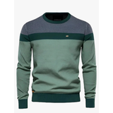 Benedikt | Herren Pullover Mit Kontrast Design Und Langarm Schnitt – Grün
