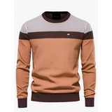 Benedikt | Herren Pullover Mit Kontrast Design Und Langarm Schnitt – Orange