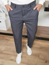 Bequeme Business Hosen Herren – Grau
