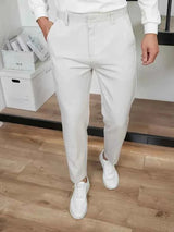 Bequeme Business Hosen Herren – Hellgrau