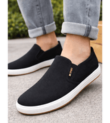 Bequeme Herren Komfortsohle Sneaker Zum Reinschlüpfen – Schwarz