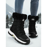 Bergfrid | Damen Wasserdichte Winterstiefel Gefüttert – Schwarz