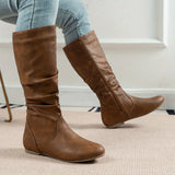 Valdis | Damen knöchelhohe Stiefel mit seitlichem Reißverschluss – Hellbraun