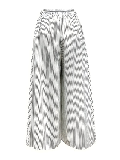 Angelica | Lässige gestreifte Hose mit weitem Bein für Damen