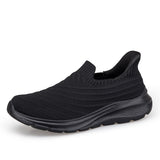 Orthopädische Sneaker für Damen zum Hineinschlüpfen – Schwarz
