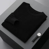 Benjamin | Herren Klassischer Pullover mit Rundhalsausschnitt – Schwarz