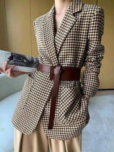 Blazer Damen mit Gürtel – Braun