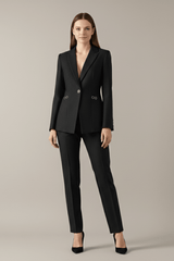 Blazer Set Damen mit Hose – Schwarz