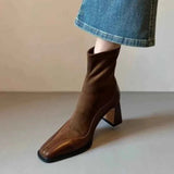 Blockabsatz Stiefel – Braun