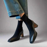 Blockabsatz Stiefel – Schwarz