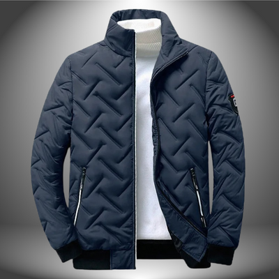 Gesteppte Pufferjacke mit hohem Kragen für Männer