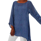 Jolina Luftiges Langarm-Oberteil | Übergangsjacke Damen S–3XL – Blau