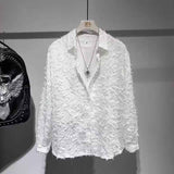 Bluse mit Struktur – Weiß