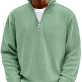 Brenvik | Herren Strickpullover mit Reißverschluss – Grün