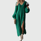 Alina | Damen Urlaubsloungekleid – Lounge Kleid Urlaub Bequem Sommer 2026 – Grün