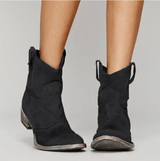 Tarian | Damen Stiefeletten Westernstil Blau – Schwarz