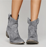 Tarian | Damen Stiefeletten Westernstil Blau – Grau
