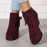 Heloise | Damen Stiefeletten mit Blockabsatz – Rot