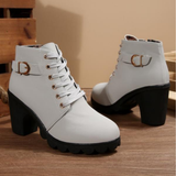Raphaela | Damen Stiefeletten mit Blockabsatz – Grau