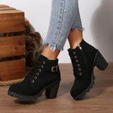 Raphaela | Damen Stiefeletten mit Blockabsatz – Schwarz