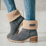 Delancey | Damen Stiefeletten gefüttert mit Blockabsatz – Grau