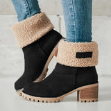 Delancey | Damen Stiefeletten gefüttert mit Blockabsatz – Schwarz