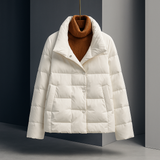 Britta | Damen Leichte Steppjacke Winterjacke – Weiß