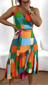 Britta | Damen Tunika Kleid Resort Print – Luftiges Urlaubskleid Strand & Sommer 2026 – Mehrfarbig