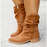 Brunna | Damen Chelsea Stiefelette mit Blockabsatz – Hellkristall