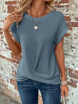 Sophie | Kurzärmeliges Damen T-Shirt locker und stylisch – Blau