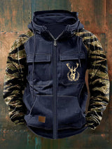 Alina | Herren-Hoodie modern mit Reißverschluss & Taschen – Marineblau